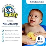 Baby Buddy Natural Wool Sea Sponge, Newborn Bath Time Essential, Ultra Soft for Delicate Skin, Hypoallergenic and Biodegradable, 2 Pack - Image 2