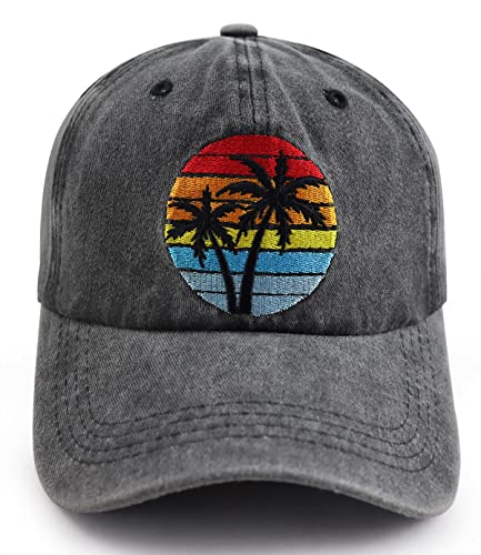 Gorra de béisbol con diseño de palmera para hombre y mujer