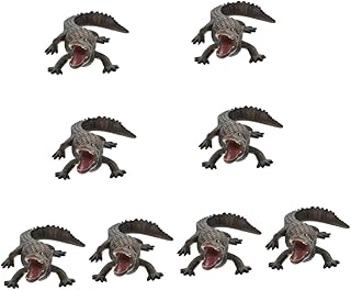 VANZACK 8 Peças Modelo De Crocodilo Simulado Vida Selvagem Estatueta Imitação Modelo De Crocodilo Crianças Brinquedo De Crocodilo Mater Brinquedos De Carros Modelo De Carro Crianças