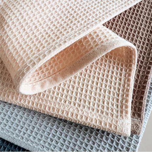 Jogoico 100% Cotton Kitchen Cleaning Cloths 6 PCS Highly Absorbent Soft Dish Cloths (35 x 35 cm) Kitchen Dish Towels Quick Drying Towels Waffle Hand Towels- Beige - Image 2