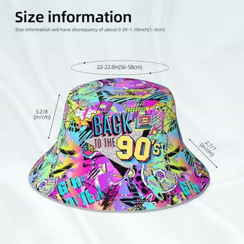 Image of YETTA YANG 90s Ccolorful Lip Bucket Hat Beach Summer Sun Hat Reversible Fisherman Hats Double Sided Wearing for Women Men Boys Girls, Large