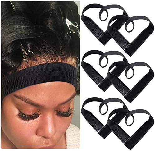 BEPARTNER Lace Melting Elastic Band for Wig: 6 PCS Wigs Bands for Lace Frontal Melt - Edge Wrap to Lay Edges | Lace Front Melt Laying Strap