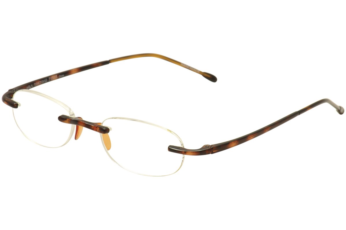 Scojo New York Gafas de lectura de, lectores de geles originales, gafas ovaladas sin montura, tortuga, 1,50x