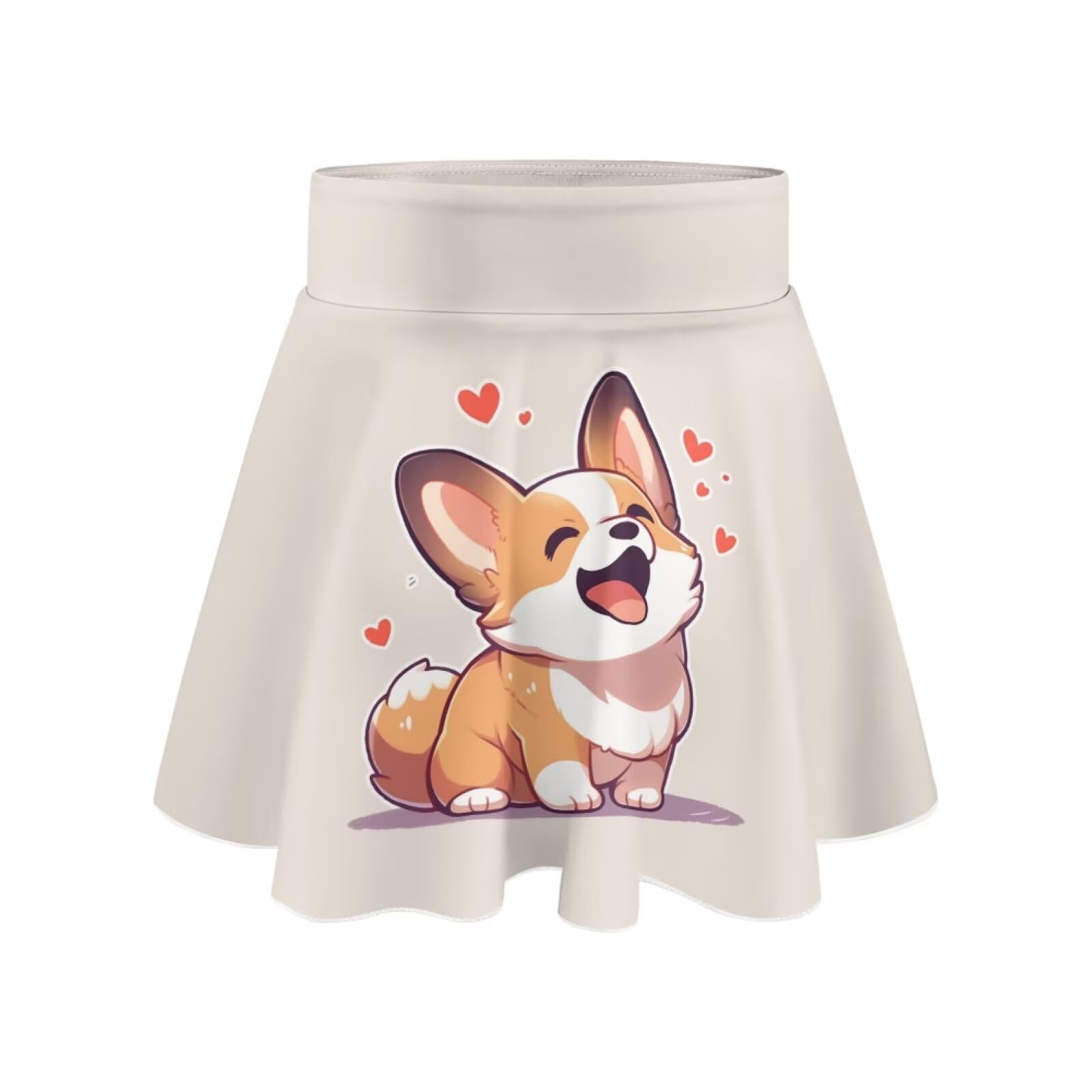 YEXIATODO Cute Puppy Girls Pleated Skirt with Shorts Age 5 2-in-1 Tennis Athletic School Kids Teen Skorts with Pockets Shorts High Waisted Golf Skorts Casual Party Dance Dress