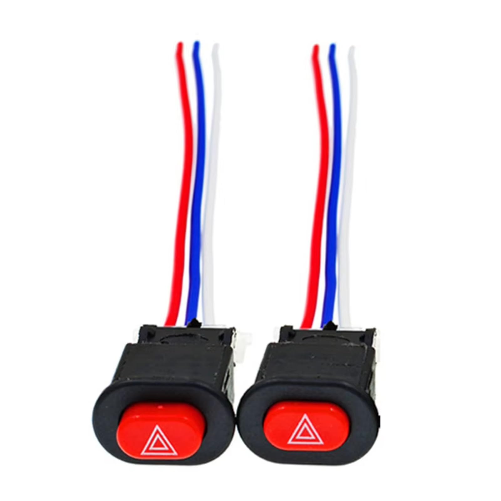 Lot De 2 Interrupteurs Doubles Pour Feux De Détresse Et Clignotants Pour Moto Contacteur d'Allumage
