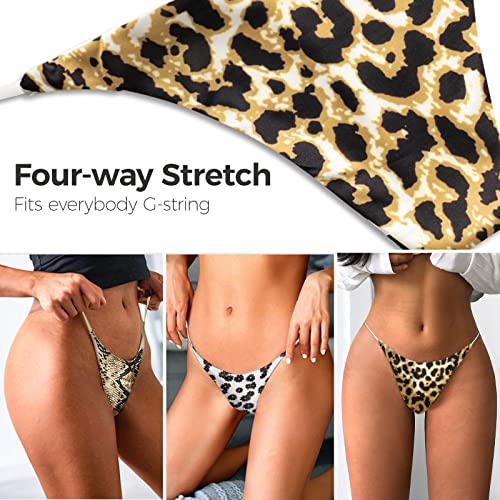 Tighsjun Women'S Thong Sexy Panties Low-Waisted Bikini Thong Women'S Thong Size X-Large Leopard Print thumb #2