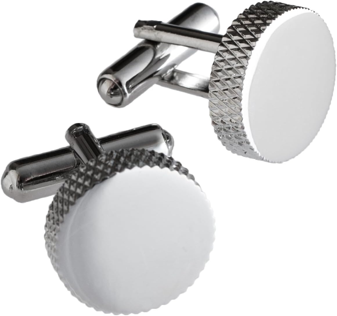 [TAVARAT] Cufflinks for Men cuff links mens classic round shape Black Silver Light Gold Tps-177