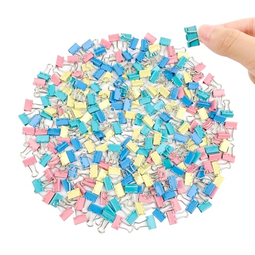 Ykimok 240-Pack Mini Binder Clips in 4 Colors (Blue, Yellow,...