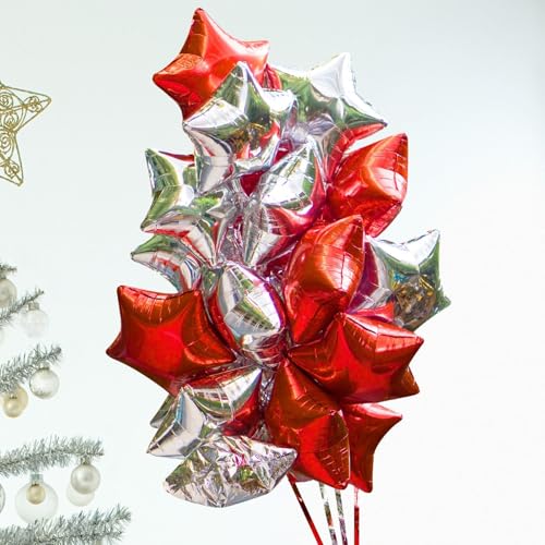 18" Star Foil Mylar Balloons - Party Decorations, Silver, 10 Pieces by Simple polymer - Image 6