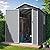 Greesum 6X4FT Resin Outdoor Storage Shed, All Weather Tool Room with Floor, Perfect for Storing Lawn Mowers, Garden Tools, Patio Furniture, Bicycles, Grey