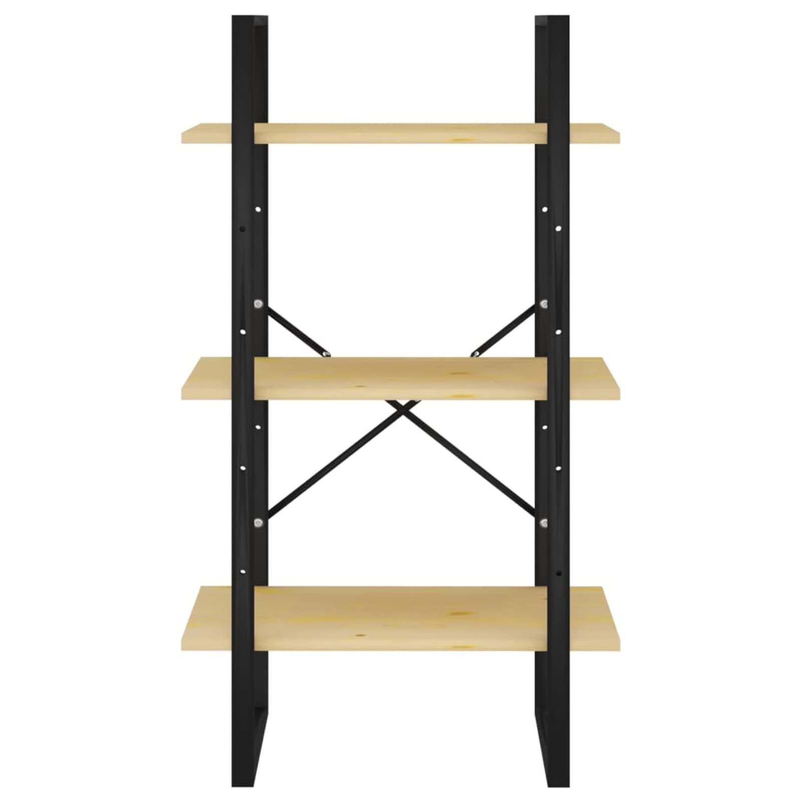 Lagerregal, Regal Kinderzimmer, Bookshelf, Leiterregal, Standregal, Wandregal, Aktenregal, DVD Regal, 60x30x105 cm Massivholz Kiefer