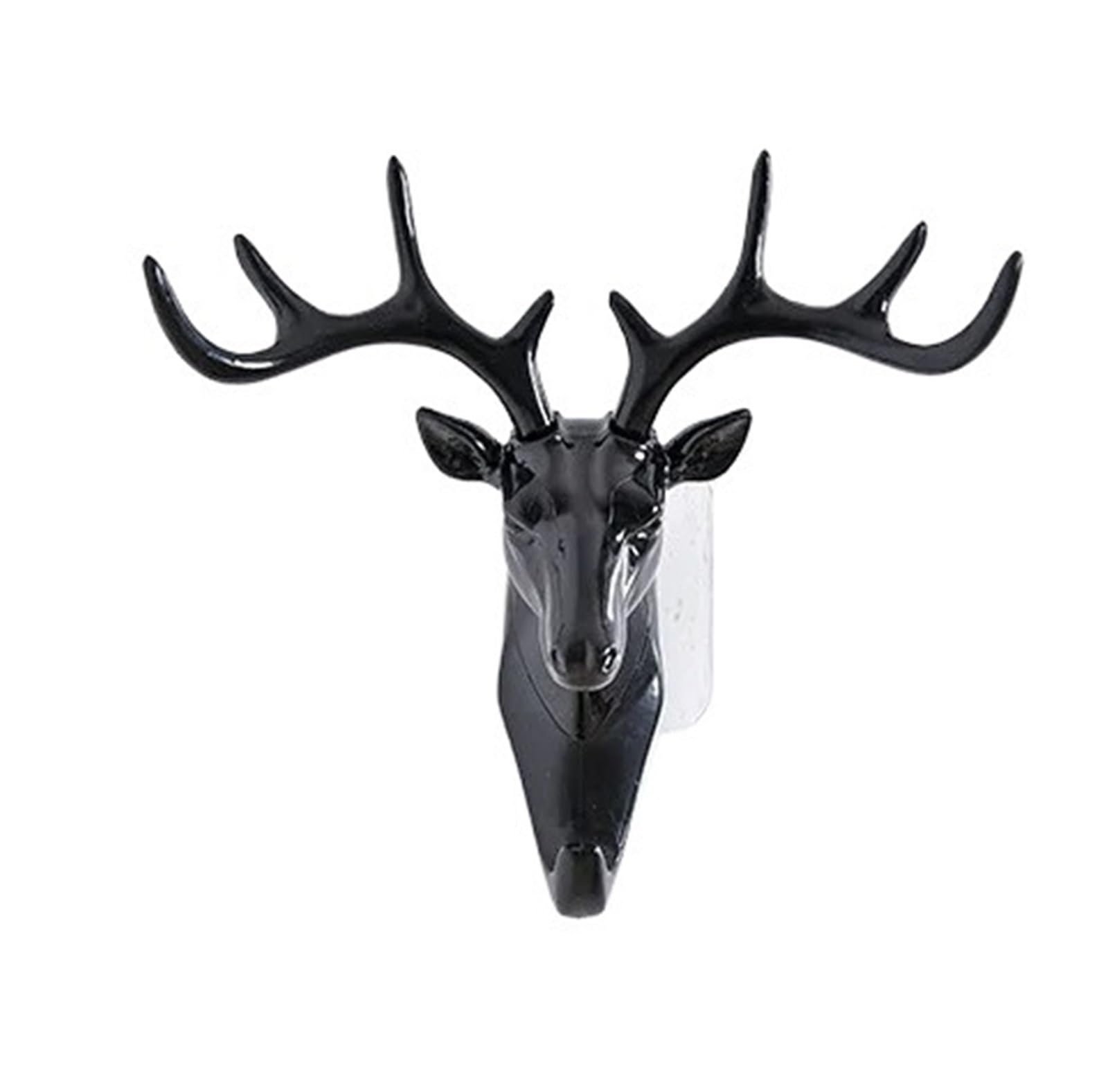 DVMSIEF Coat Hooks Wall Mounted Hooks Animal Head Rack Coat Caps Hanger Horse Giraffe Elk Elephant Decorative Decor Bathroom Accessories(Black)