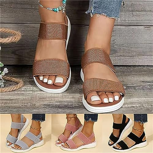Sandales plates d'été légères à bouche de poisson et chaussures décontractées grande taille - 5