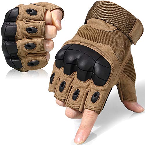 WTACTFUL Tactical Gloves Military Fingerless Half Finger Gloves for Army ...
