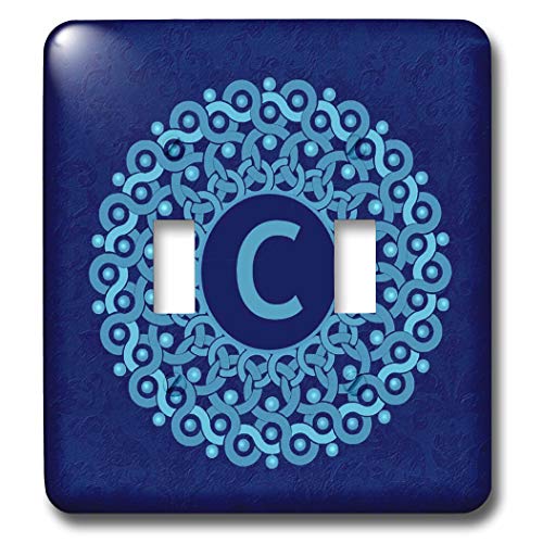Interrupteur baïonnette 3dRose mandala bleu pour masquer vieux murs - 2