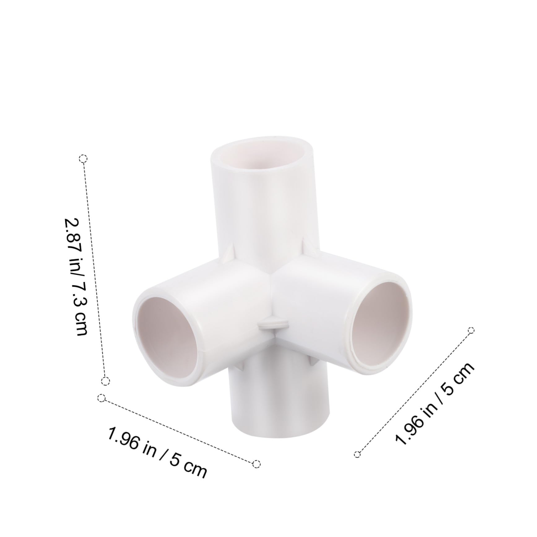 Conector de Tubería PVC de Cuatro Vías 20 Piezas Blanco 20 Mm