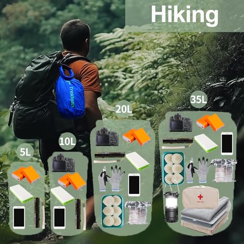 Image of Lightweight Dry Bags Waterproof for Kayaking,5L /10L /20L /35L Roll Top Dry Sack Waterproof Bags for Travel Boating Camping Beach (Blue, 10L)