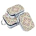Reusable 3 Set Packing Travel Bags 100 percent durables Polyester Bag For Closet, Fashion Paisley Flower Spring Yellow Green Pink (3 Set)