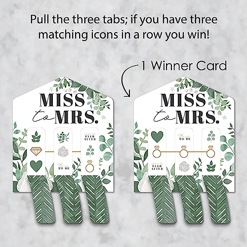 Juego de Cartas Boho Botanical Bride - Tarjetas con Pestañas para Jugar 3 en Raya, Temática Verde y Bodas, Set de 12 Unidades miniatura 3
