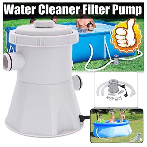 XZTT Water Cleaner Filter Pump - 110V Electric Filter Pump Swimming Pool Filter Pump Water Clean Dirty Pool Pond Pumps Filter/Clear Cartridge Filter Pump for Above Ground Pools (Gray)