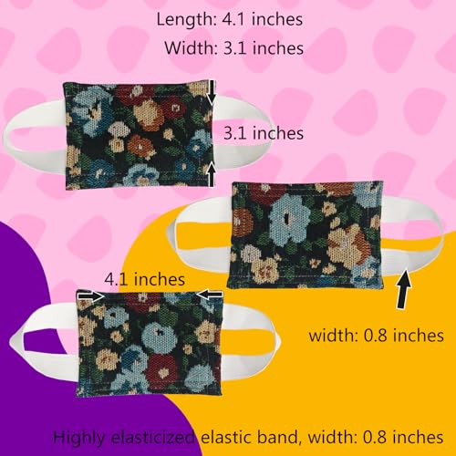 Image of Baby Proof Door Silencer & Cloth Latch Cover, Quiet Close Anti-Slam Pads to Prevent Slamming and Accidental Locking, for Nursery and Toddler Safety (3, Black Floral Pattern, 4.1 * 3.1 inches)