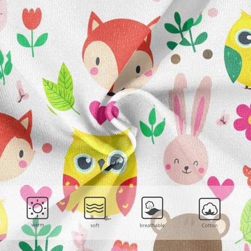 Cute Fox Bird Flowers Floral Toddler Girls's Underwear 2T 23018883