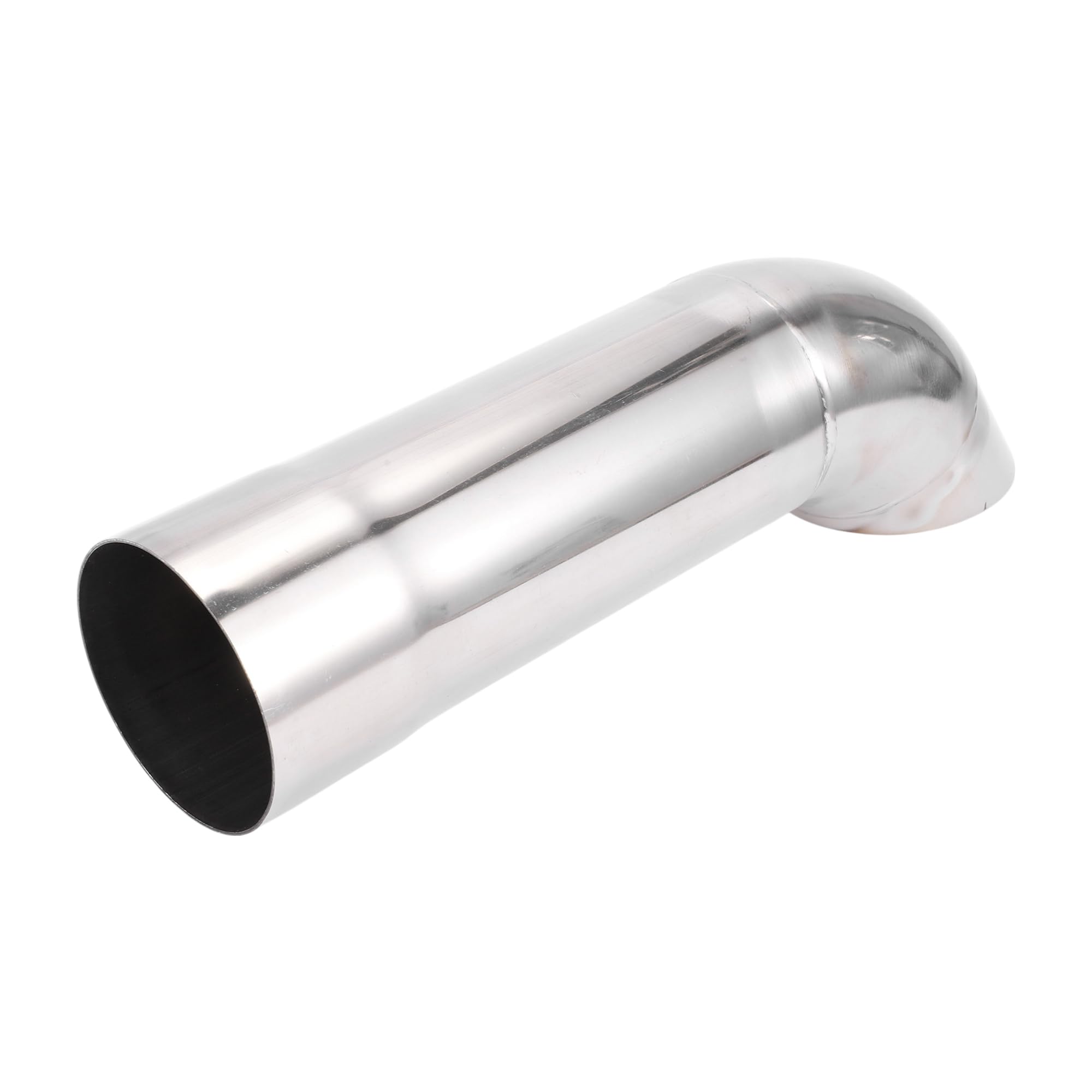 Motoforti 3" ID Wejście Wylot Wydechowy Pochylony 12" Cali 305mm Długość całkowita Srebrny T304 Stal nierdzewna 3" Wylot OD Końcówka Rura wydechowa Polerowana Kolanko Rura Uchwyt