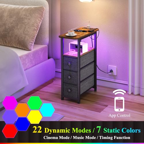 Dalemhome End Table With Charging Station thumb #5