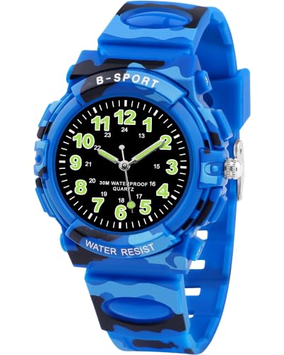Image of CKV Kids Watch Analog Waterproof Time Teaching for Boys Girls | Acuurate Time Easy to Read with Soft TPU Band Thoughtful Present for Children age 5-15