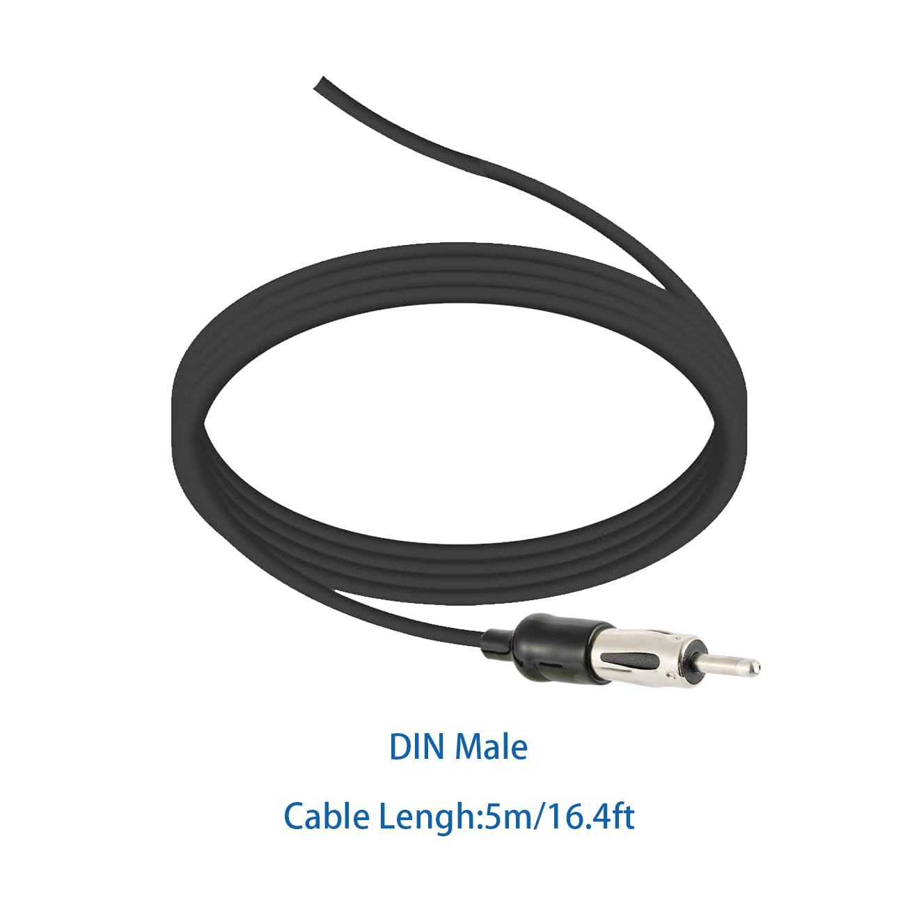 Vecys Dab Dab + Voiture Antenne Requin Aileron FM/AM Antenne Radio Signal Amplificateur SMB vers DIN Connecteur Câble 5M RG174 pour Voiture