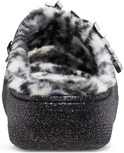 Crocs Unisex-Adult Classic Cozzzy Sandals, Fuzzy Slippers and Slides, Black/Multi Disco Glitter, Numeric_3 US Men | Image 4