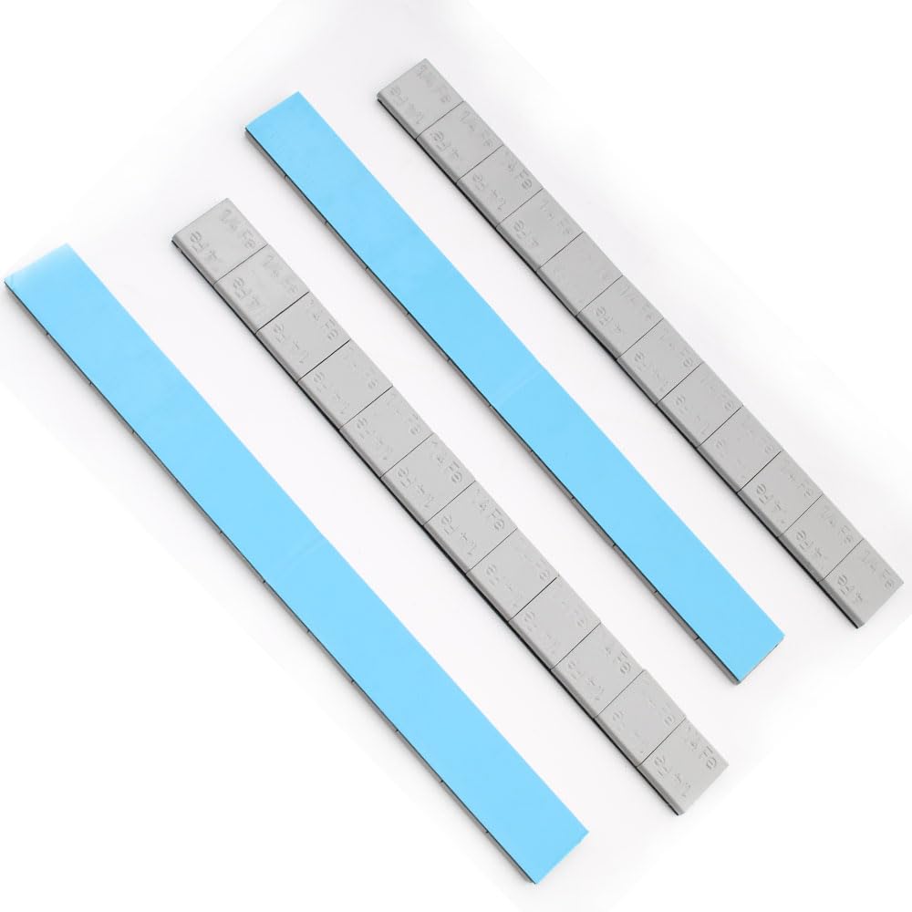 48 x Pesi Adesivi equilibratura,7,1 g Striscia Adesiva Pesi Equilibratura,Pesi Adesivi Retro Autoadesivo,Pesi Adesivi Grigi da attaccare ai Pesi delle Ruote F-067