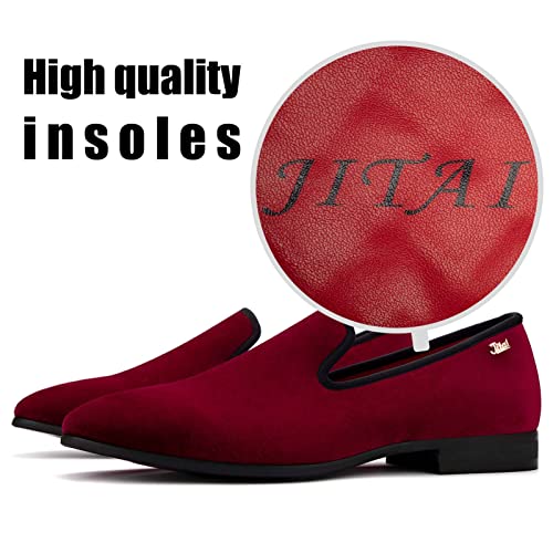 Image of JITAI Men's Dress Shoes - Casual Rubber & Leather Loafers for Men - Fashion Business Formal Wear