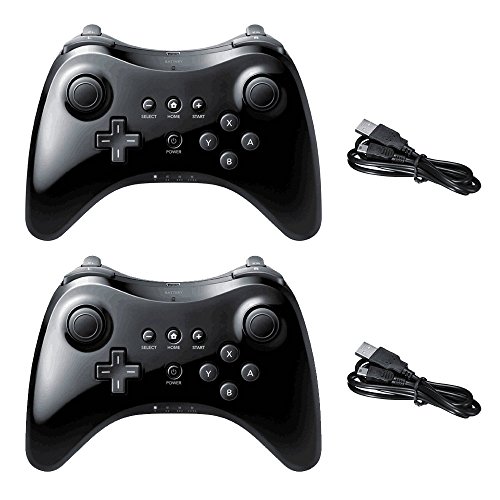 Wireless Controller for Nintendo Wii U Pro Console Dual Analog by Poulep ( Black and Black ) Wireless Controller for Nintendo Wii U Pro Console Dual Analog by Poulep ( Black and Black )