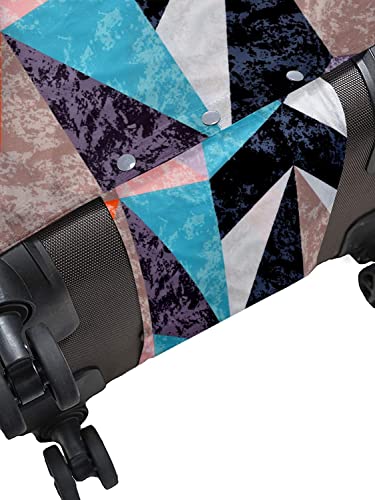 Image of Cortina Abstract Design Travel Suitcase Eco-Friendly Cover | Small | Fits 18-22 Inch Luggage | Polyester-Spandex | 55cm (20 inches) | Luggage Protectors | Anti Scratch /Dust | Pack of 1 | Blue 4