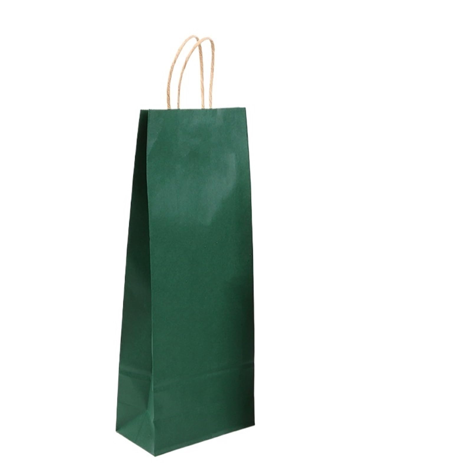 Sacchetto di carta kraft for imballaggio di vino rosso, squisite buste regalo for feste in tinta unita, for cena in famiglia, vino rosso o birra(Dark green,12pcs)