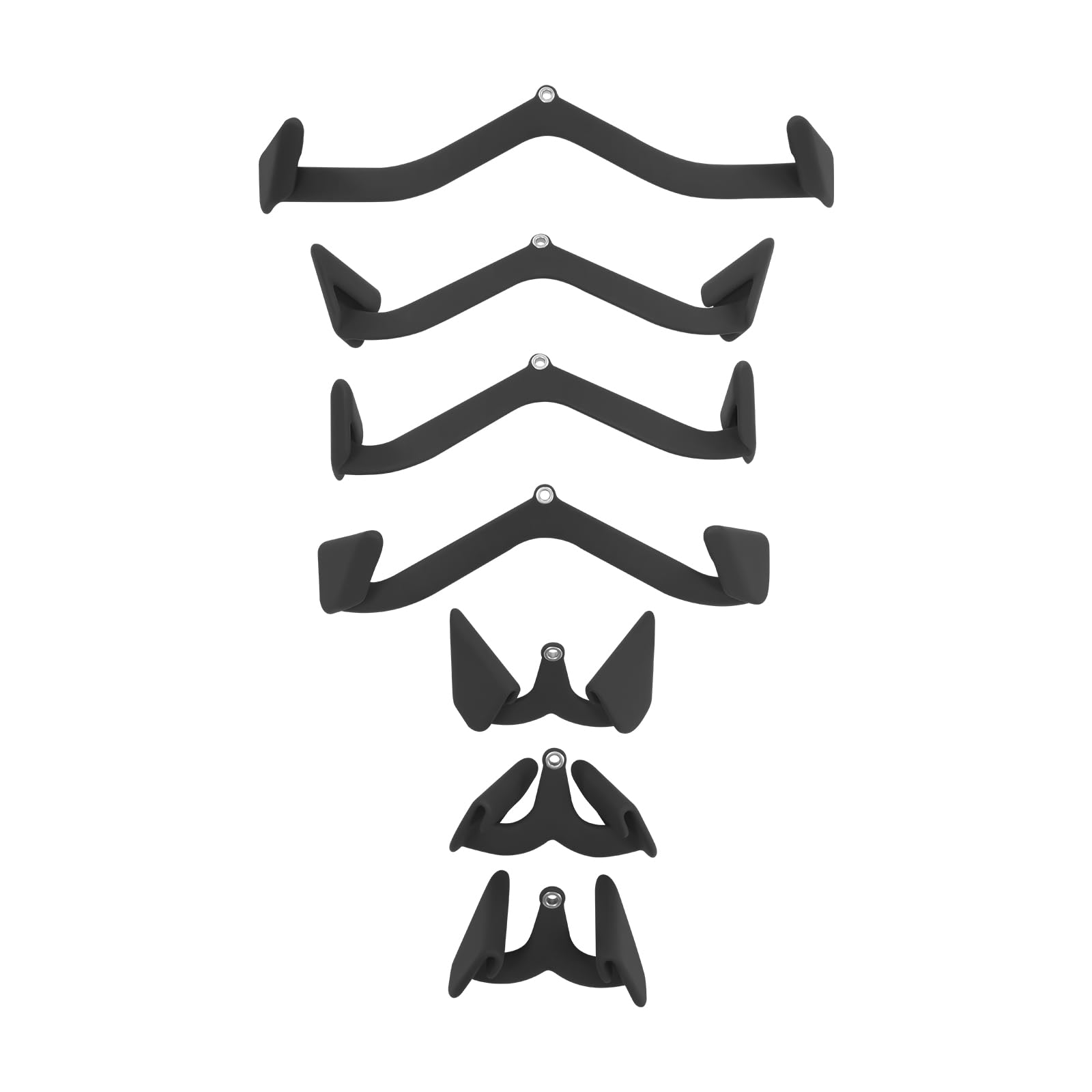 7 barras Lat Pull Down Bars Set V Form Pull-Down Kabelzuggriff Latzug-Aufsätze Ergonomischer Griff für Krafttraining am Rücken Bizeps-Curl, Trizeps-Latzugstange
