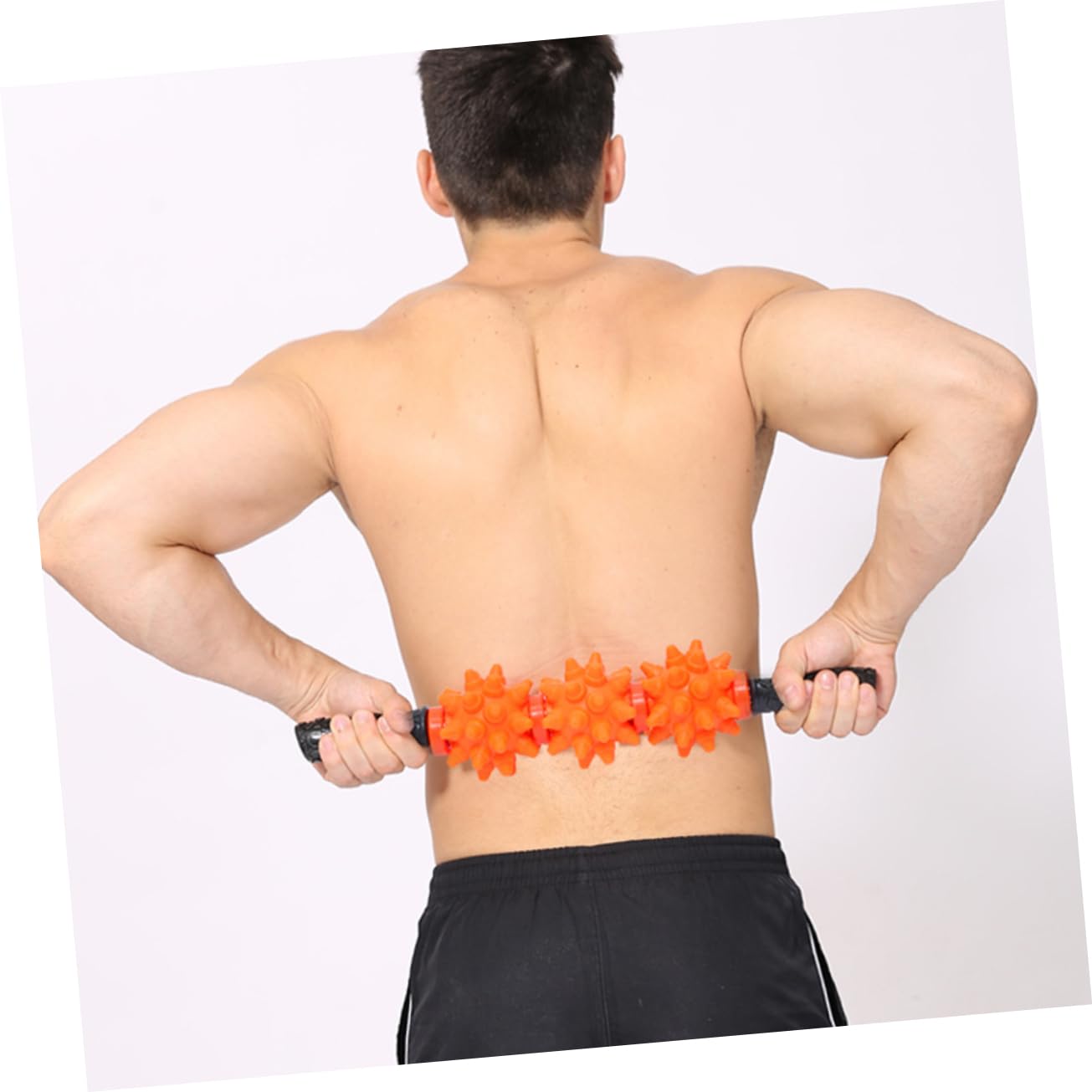 Beaupretty Rodillo Muscular de Yoga Agarres Ergonómicos y Control de Presión, Palo de Masaje para Aliviar Músculos y Mejorar la Relajación en Espalda y Cervical Color Aleatorio