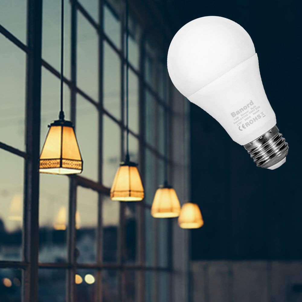Banord Dusk To Dawn Light Bulbs 3 Pack A19 Outdoor Sensor Bulbs With E26 E27 Base 12w 100w Equivalent Daylight Smart Automatic Led Bulbs With Auto On Off For Porch Patio Yard Garden Banord Dusk To Dawn Light Bulbs 3 Pack A19 Outdoor Sensor Bulbs With E26 E27 Base 12w 100w Equivalent Daylight Smart Automatic Led Bulbs With Auto On Off For Porch Patio Yard Garden