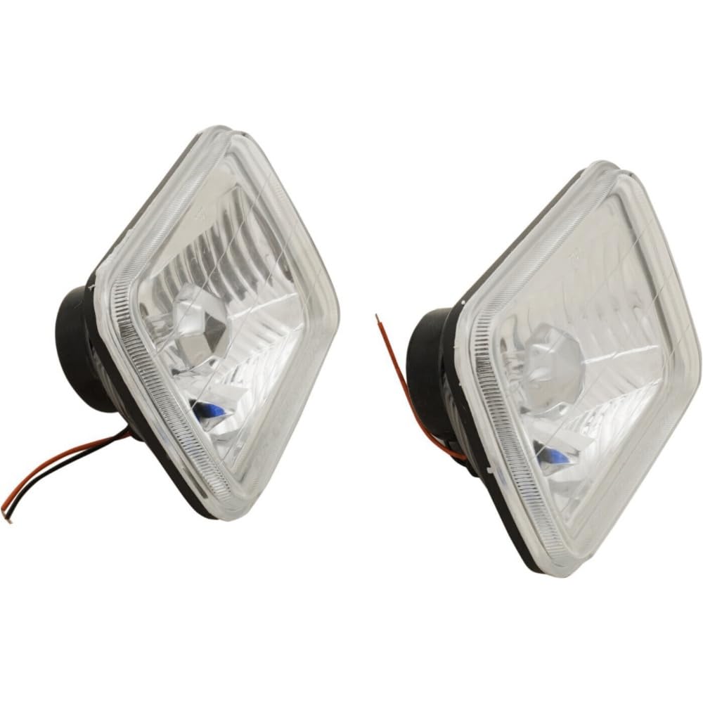 Aieosnif 2pcs Headlight Left Right Driver Passenger Side Clear Lens W/Bulb Crystal Conversion 7