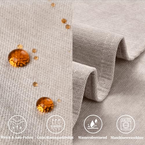 Alishomtll Sofabezug 1/2/3/4 Sitzer, Universelle Wasserdicht Sofa Überzug Ecksofa, L Form Couch Überzug, Hund Katze Anti-rutsch Sofaüberwurfe Sofaschoner für Wohnzimmer (Hellbraun, 70x70cm)
