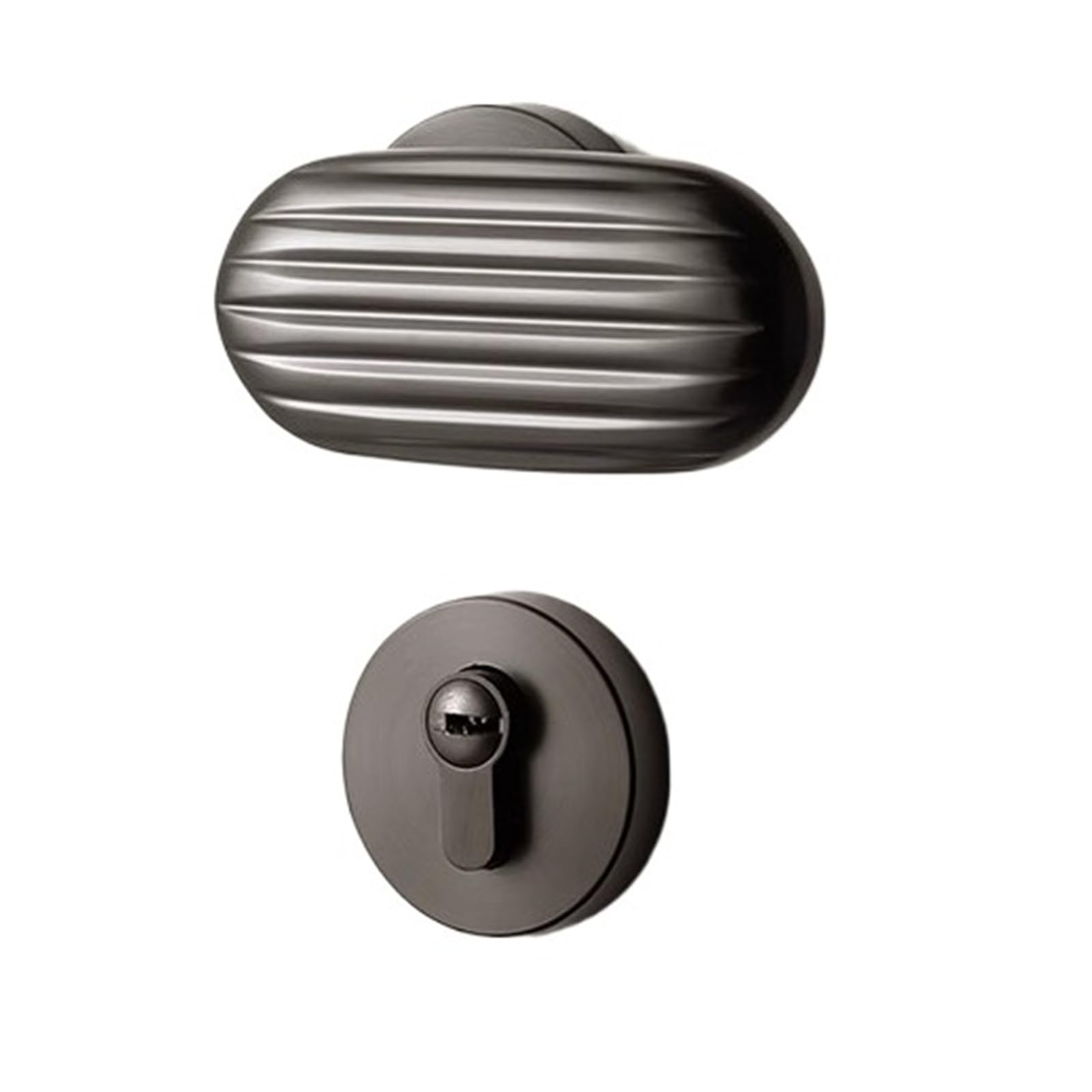 Nmzdeoxw Nickel Drawing Bedroom Door Lock Retro, Home Magnetic Mute Children's Room Shell Handle(Nickel Drawing)