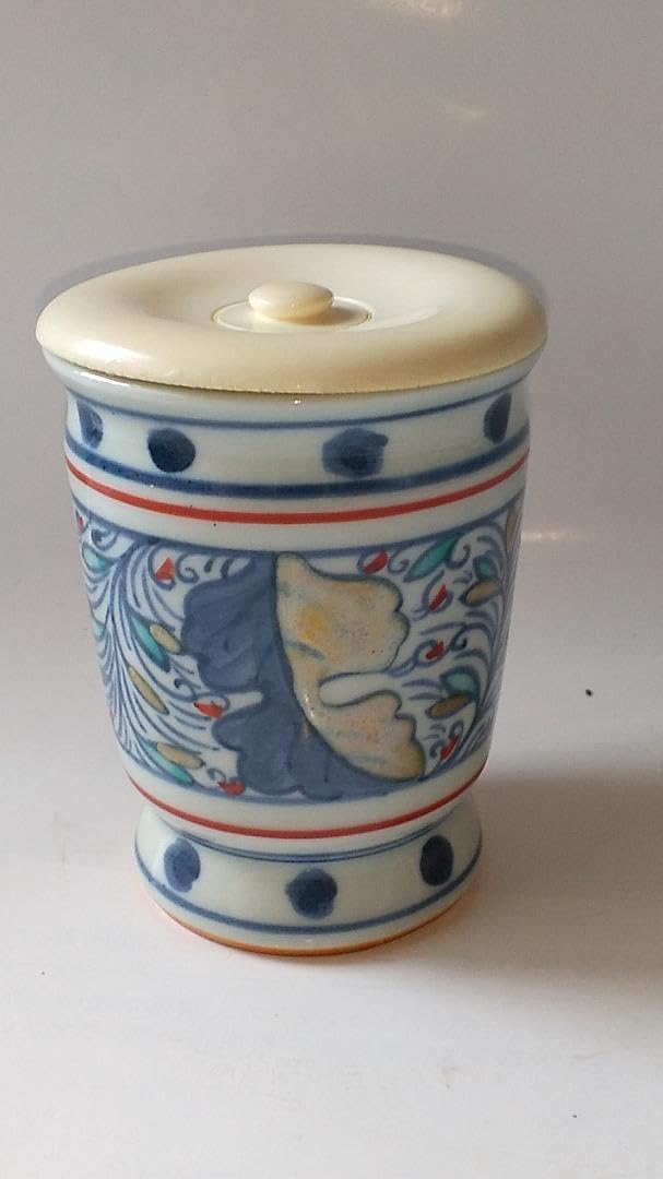 平安 玉堂窯 紅毛写 替茶器 オランダ写 薄茶器 茶道具 共箱 茶入