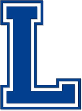 Amazon Com Applicable Pun Varsity Letter L Vinyl Decal For Outdoor Use On Cars Atv Boats Windows And More Blue 4 Inches Tall Automotive
