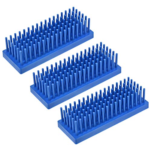 sourcing map Polipropileno Ensayo Tubo Soporte Estante 102 Bueno para 10-13mm Tubos Azules 3uds