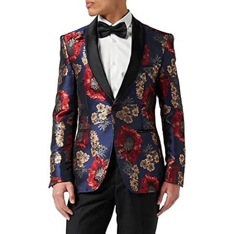 Xposed Los Hombres de Paisley del Oro Armada Tuxedo Blazer Cover