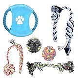 Dog Rope Toys - Puppy Chew Tug Ropes - Puppy ChewToys Set - Teeth Cleaning Toys Chewer for Small and Medium Dog (Set of 6)