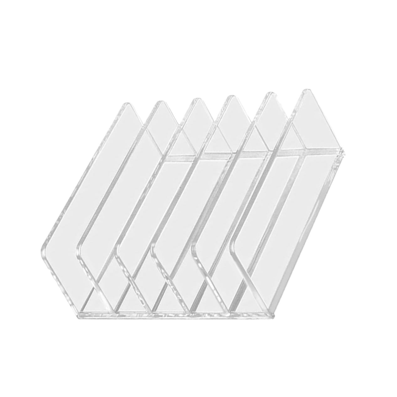 Organizador de Libros para Escritorio de Acrílico Diseño Abierto y 5 Compartimentos, Soporte Resistente para Cartas y Documentos, Adecuado para Uso en Casa y Dormitorio