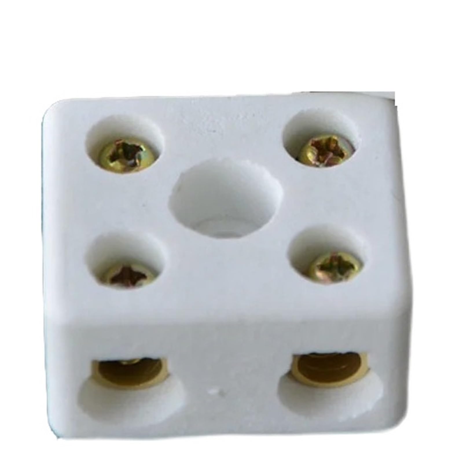 Bloque de terminales de cableado cerámico resistente a altas temperaturas con 2/5/8/10 orificios(57X25X19mm-5pcs)