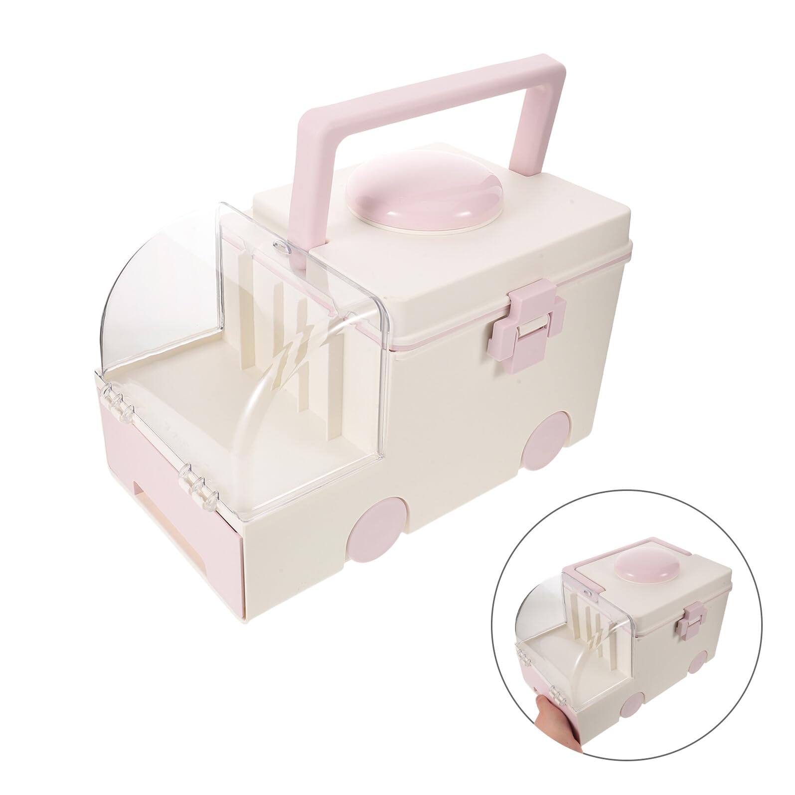 Caja Organizadora de Medicamentos Portátil Grande para Primeros Auxilios, Maletín Médico Multiusos con Asa, Plástico Resistente al Agua, Kit de Emergencia Familiar para Hogar,